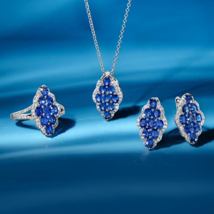Collection of diamond and sapphire jewellery
